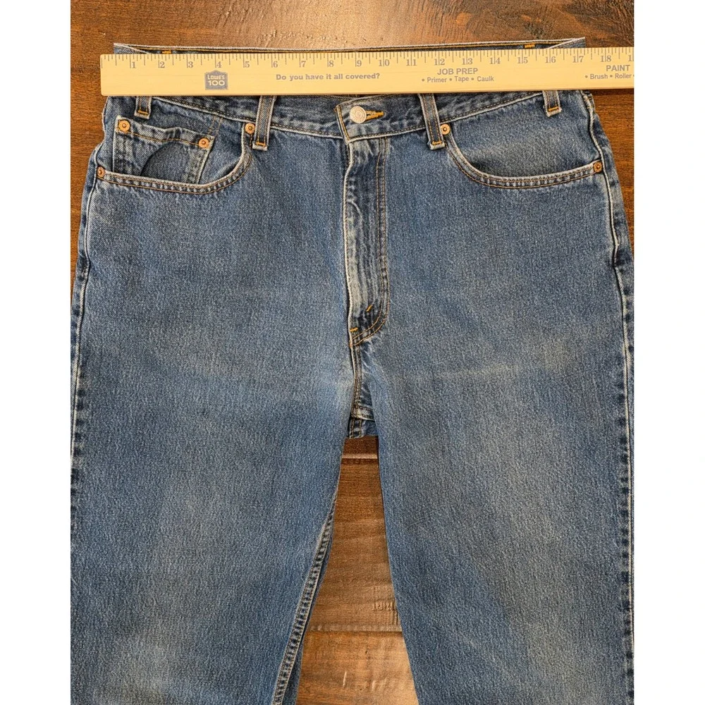 VTG 90's Western Ranch Levis 550 Relaxed Fit Jeans 36x36 Blue Denim Made in USA